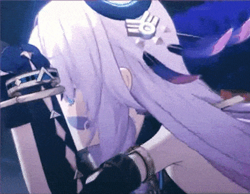 a close up of a person 's face with a sword and a sign that says eo on it