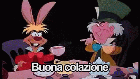 Buona Colazione Alice Nel Paese Delle Meraviglie Tè GIF - Enjoy Your Breakfast Alice In Wonderland Tea GIFs