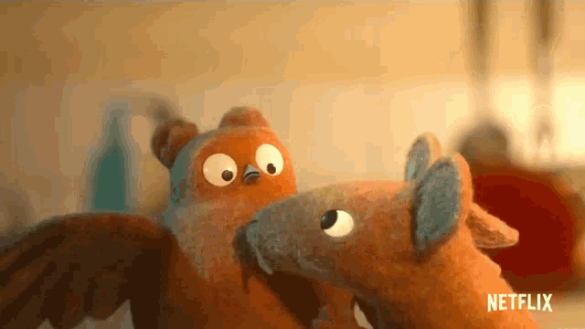 a stuffed animal with a netflix logo on the bottom right