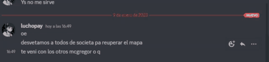 a screenshot of a conversation between luchapay and desvetamos a todos de sociedad pa recuperar el mapa