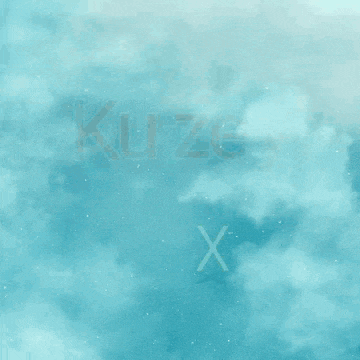 a blue background with the word kuzey in red