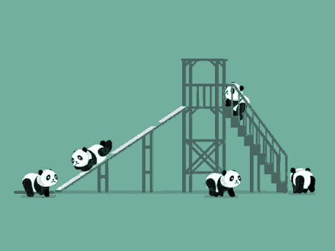 Panda Gifs GIF - Panda Gifs Slide GIFs