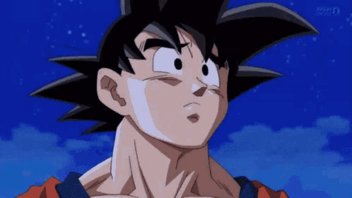 a close up of a cartoon character 's face looking up at the sky .