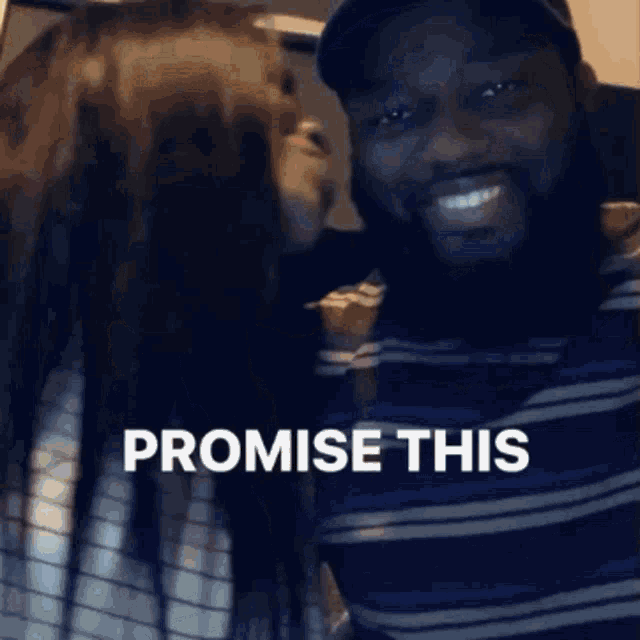 a man and a woman are kissing and the words promise this are on the bottom