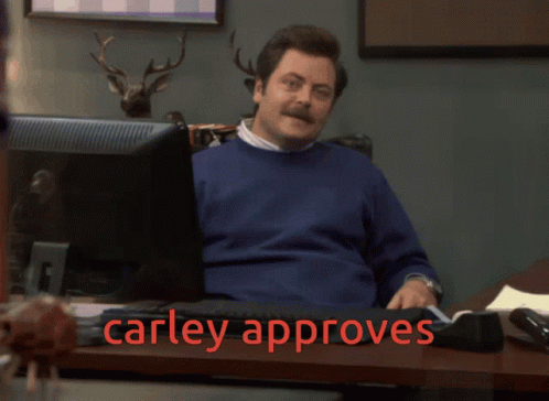 Carley Carley Approves GIF - Carley Carley Approves Ron Swanson GIFs
