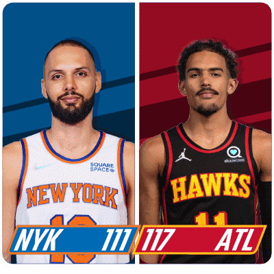 New York Knicks (111) Vs. Atlanta Hawks (117) Post Game GIF - Nba Basketball Nba 2021 GIFs
