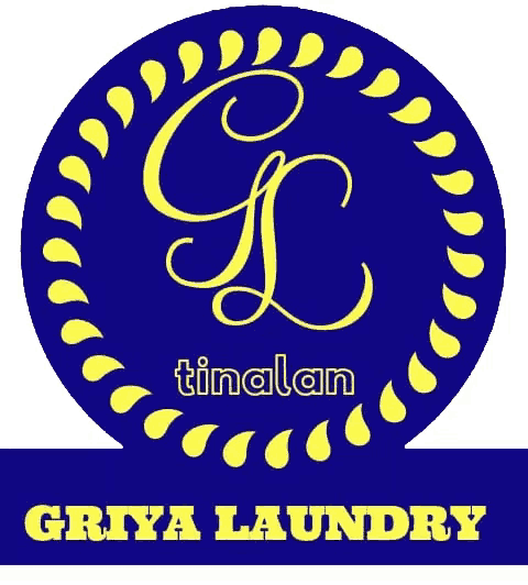 a logo for griya laundry shows a letter g in a blue circle