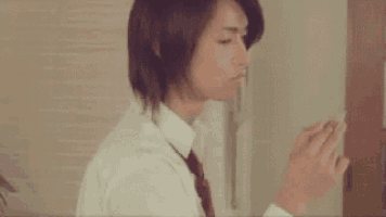 Takumi Saito 高校生　イケメン　男子高生　制服 GIF