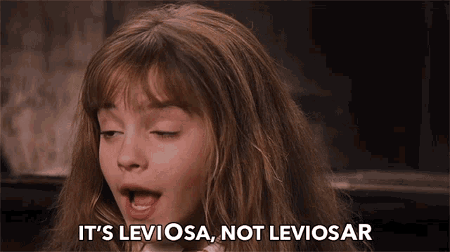 Its Leviosa Not Leviosar GIF - Its Leviosa Not Leviosar Hermione Granger GIFs