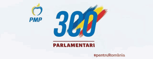 a logo for pmp that says 300 parliamentari on it