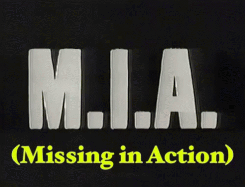 Missing In Action GIF - Missing In Action Mia GIFs