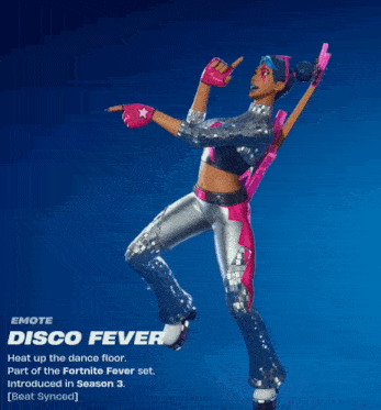 a video game character named disco fever is dancing