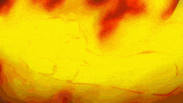 a yellow and red background with a drawing of a person