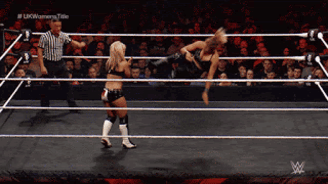 two women are wrestling in a ring with the words ufc women 's title on the bottom right