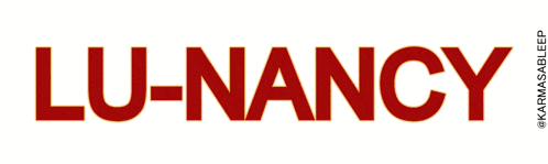 a logo for lu-nancy is shown in red