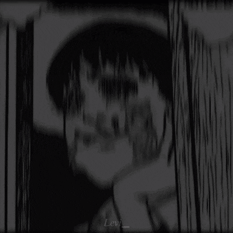 a black and white image with the name levi on the bottom right