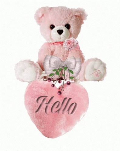 Hello Teddy Heart GIF - Hello Teddy Hello Heart GIFs