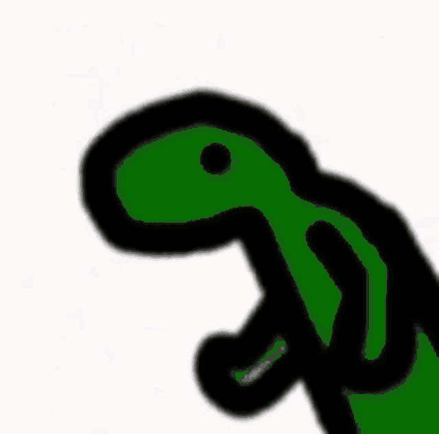 a green dinosaur wearing a pair of sunglasses on a white background .