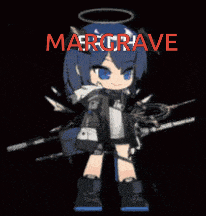 a drawing of a girl with the word margrave on the bottom