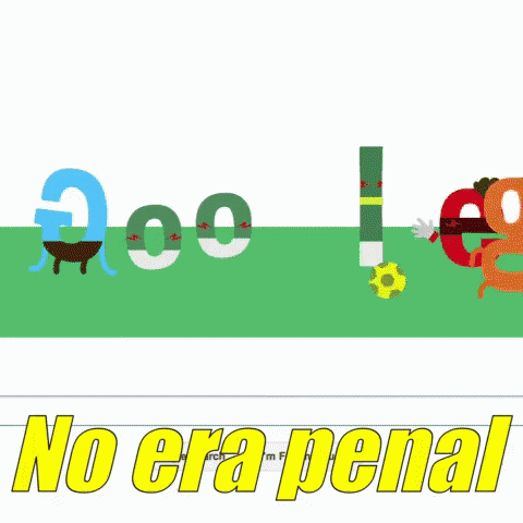Doodle De Google Para El Mundial GIF - No Era Penal Mundial De Futbol Rusia2018 GIFs