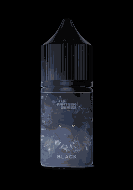 a bottle of the panther series gold new recipe e liquid