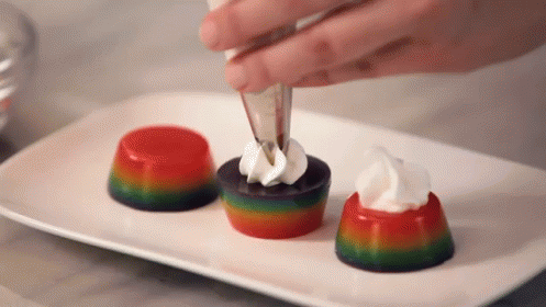 Double Rainbow Cake Jelly Shots GIF - Rainbow Cake Double Jellyshots GIFs