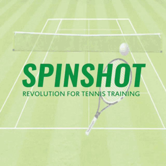 a green spinshot machine with tennis balls inside of it