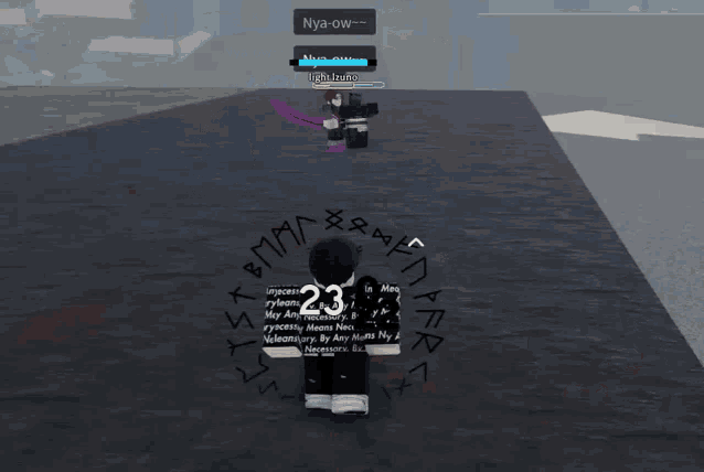 a screenshot of a video game with nya-ow written on the screen