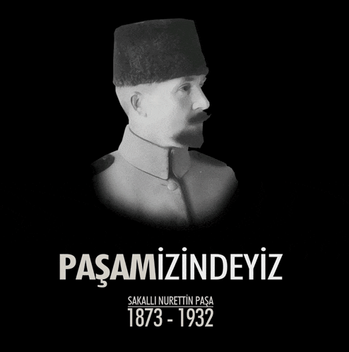 a black background with a picture of a man and the words " pasamizindeyiz " in white