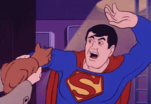 Superman Scared GIF - Superman Scared Cat GIFs