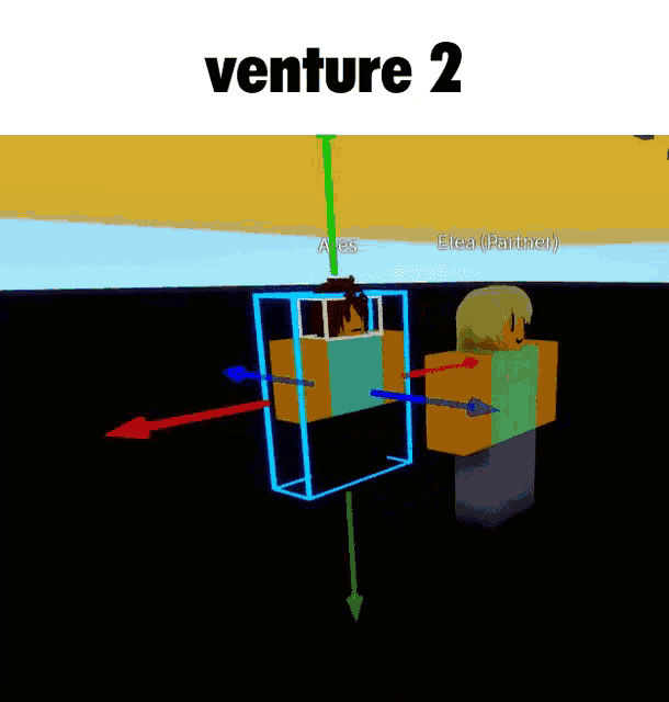a screenshot of a video game with the words venture 2