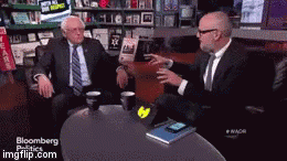 Bernie Sanders Spook GIF - Bernie Sanders Spook Shock GIFs