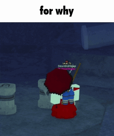 a screenshot of a video game with the words for why above it