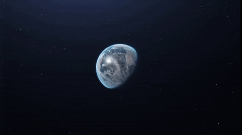 a close up of a planet in space with stars in the background
