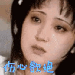 a close up of a woman 's face with chinese writing on the bottom