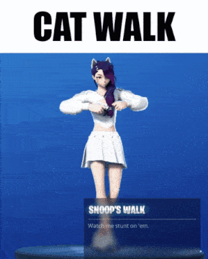 a screenshot of a video game character named cat walk