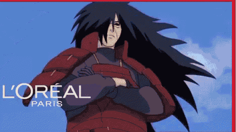 an advertisement for l' oreal paris shows a cartoon character