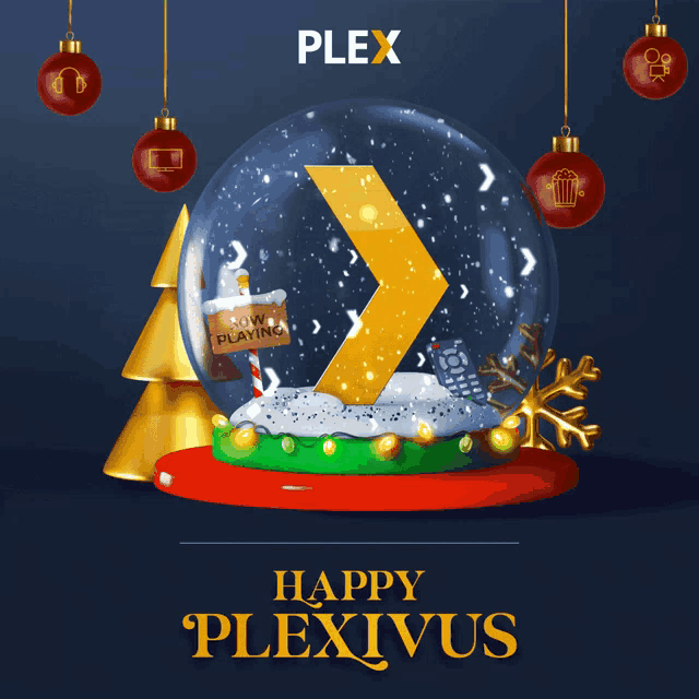 a snow globe with plex written on the top
