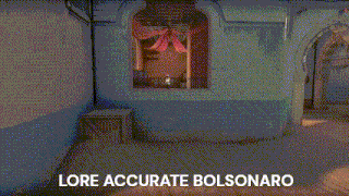 a video game scene with the words lore accurate bolsonaro