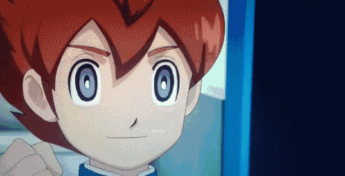 a close up of a cartoon character 's face with circles in his eyes