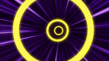 a purple background with a yellow circle in the middle of it
