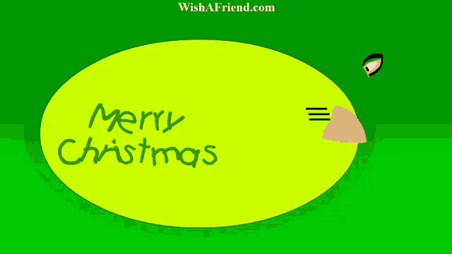 a green background with the words merry christmas