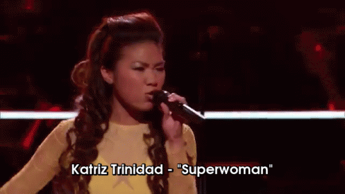 Katriz Trinidad "Superwoman" GIF - Katriz Trinidad Superwoman The Voice GIFs