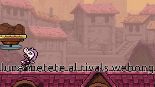 a screenshot of a video game with the words lunametete_al rivals_webong
