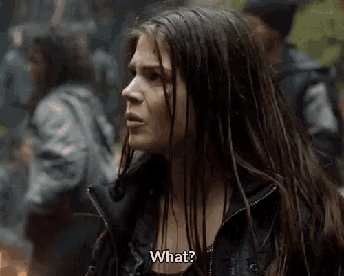 a woman with wet hair says what in a crowd of people