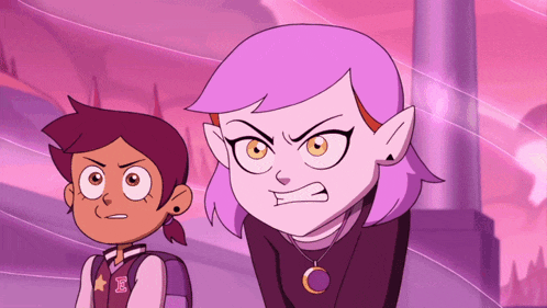 a girl with a letter e on her jacket stands next to another girl