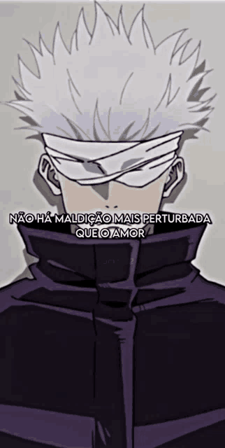 a drawing of a man with bandages on his eyes and the words " não ha maldicao mais perturbada que o amor "