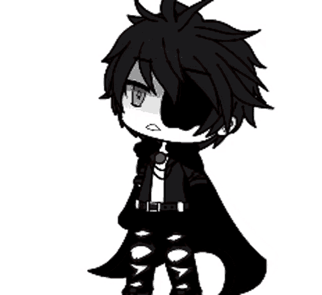 a black and white drawing of a boy with a red headband .