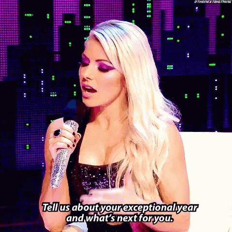 Alexa Bliss Tell Us About Your Year GIF - Alexa Bliss Tell Us About Your Year Whats Next For You GIFs