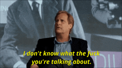 a man in a suit and tie says i don 't know what the fuck you 're talking about